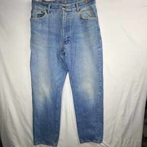 Lee Straight Leg Jeans 34x28 Light Wash Vintage Denim High Rise Mens
